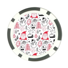 Christmas Themed Seamless Pattern Poker Chip Card Guard