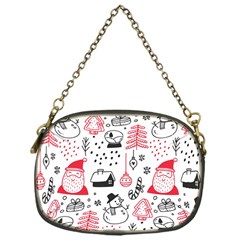 Christmas Themed Seamless Pattern Chain Purse (One Side)