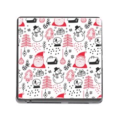 Christmas Themed Seamless Pattern Memory Card Reader (Square 5 Slot)
