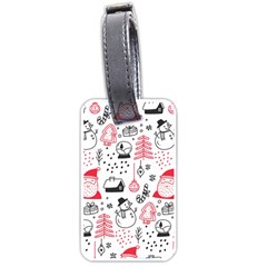 Christmas Themed Seamless Pattern Luggage Tag (one side)