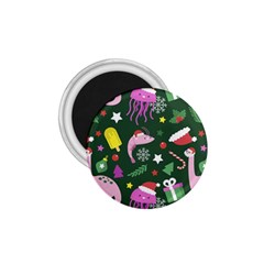 Colorful Funny Christmas Pattern 1.75  Magnets