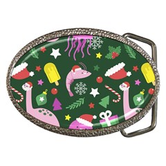 Colorful Funny Christmas Pattern Belt Buckles