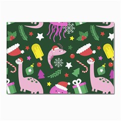 Colorful Funny Christmas Pattern Postcards 5  x 7  (Pkg of 10)