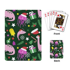 Colorful Funny Christmas Pattern Playing Cards Single Design (Rectangle)