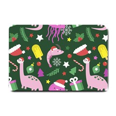 Colorful Funny Christmas Pattern Small Doormat