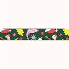 Colorful Funny Christmas Pattern Small Bar Mat