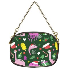 Colorful Funny Christmas Pattern Chain Purse (One Side)