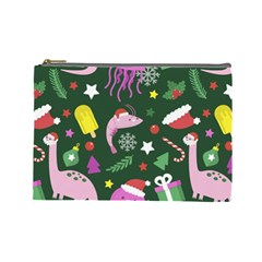 Colorful Funny Christmas Pattern Cosmetic Bag (Large)