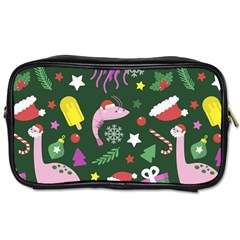 Colorful Funny Christmas Pattern Toiletries Bag (one Side) by Semog4