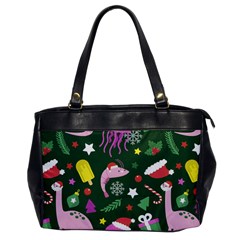 Colorful Funny Christmas Pattern Oversize Office Handbag by Semog4