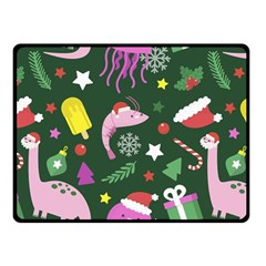 Colorful Funny Christmas Pattern Fleece Blanket (Small)