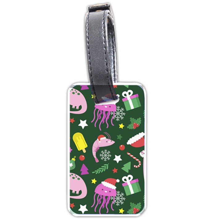 Colorful Funny Christmas Pattern Luggage Tag (one side)
