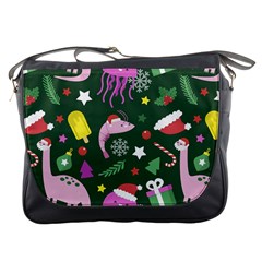Colorful Funny Christmas Pattern Messenger Bag