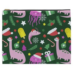 Colorful Funny Christmas Pattern Cosmetic Bag (XXXL)