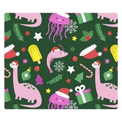 Colorful Funny Christmas Pattern Two Sides Premium Plush Fleece Blanket (Small)