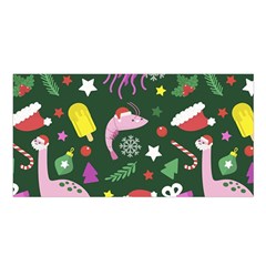 Colorful Funny Christmas Pattern Satin Shawl 45  x 80 