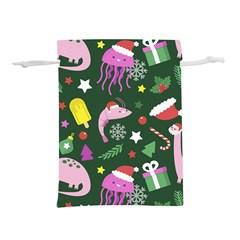 Colorful Funny Christmas Pattern Lightweight Drawstring Pouch (S)