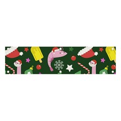 Colorful Funny Christmas Pattern Banner and Sign 4  x 1 