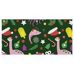 Colorful Funny Christmas Pattern Banner and Sign 4  x 2 