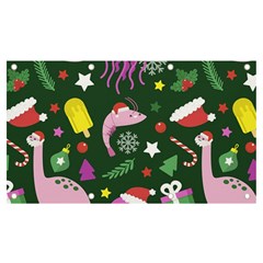 Colorful Funny Christmas Pattern Banner and Sign 7  x 4 