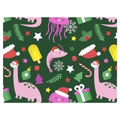 Colorful Funny Christmas Pattern Two Sides Premium Plush Fleece Blanket (Extra Small)