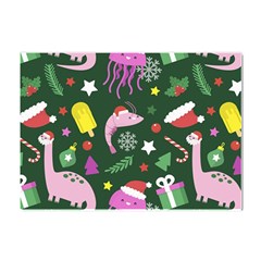 Colorful Funny Christmas Pattern Crystal Sticker (A4)