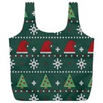 Beautiful Knitted Christmas Pattern Full Print Recycle Bag (XL) Front