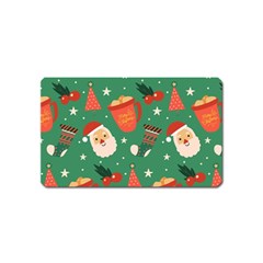 Colorful Funny Christmas Pattern Magnet (Name Card)