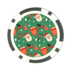 Colorful Funny Christmas Pattern Poker Chip Card Guard (10 pack)