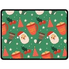 Colorful Funny Christmas Pattern Fleece Blanket (Large)