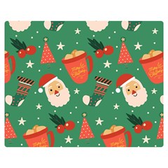 Colorful Funny Christmas Pattern Two Sides Premium Plush Fleece Blanket (Medium)