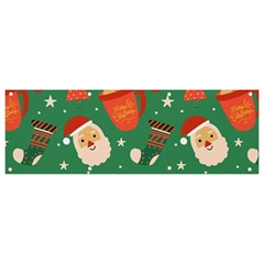Colorful Funny Christmas Pattern Banner And Sign 9  X 3  by Semog4