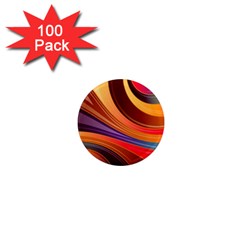 Abstract Colorful Background Wavy 1  Mini Magnets (100 Pack)  by Semog4