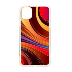 Abstract Colorful Background Wavy Iphone 11 Tpu Uv Print Case by Semog4