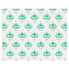 Plant Pattern Green Leaf Flora Premium Plush Fleece Blanket (medium) by Semog4