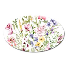 Bunch Of Flowers Oval Magnet by zappwaits