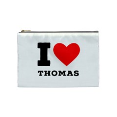 I Love Thomas Cosmetic Bag (medium) by ilovewhateva