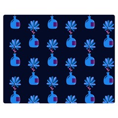 Flower Vase Pattern Two Sides Premium Plush Fleece Blanket (medium)