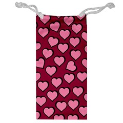 Pattern Pink Abstract Heart Love Jewelry Bag