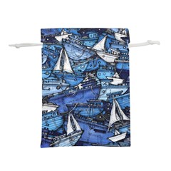 Boat Ship Background Pattern Lightweight Drawstring Pouch (s)