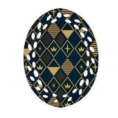 Background Non Seamless Pattern Oval Filigree Ornament (two Sides)