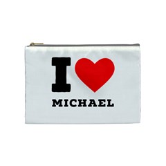 I Love Michael Cosmetic Bag (medium) by ilovewhateva