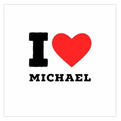 I Love Michael Square Satin Scarf (36  X 36 ) by ilovewhateva