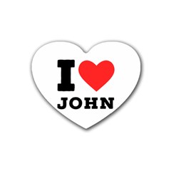 I Love John Rubber Coaster (heart) by ilovewhateva