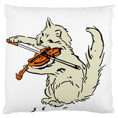 Cat Playing The Violin Art Standard Premium Plush Fleece Cushion Case (one Side) by oldshool