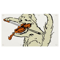 Cat Playing The Violin Art Banner And Sign 7  X 4 