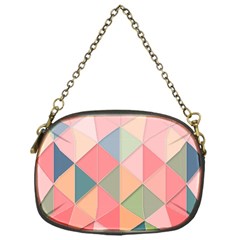 Background Geometric Triangle Chain Purse (one Side) by Semog4