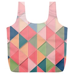 Background Geometric Triangle Full Print Recycle Bag (xl)