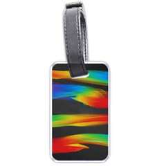 Colorful Background Luggage Tag (one Side) by Semog4