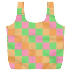 Checkerboard-pastel-squares Full Print Recycle Bag (xxl) by Semog4